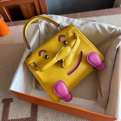 Hermes Kelly Doll Quelle Idole Bag in Jaune Ambre Swift Calfskin