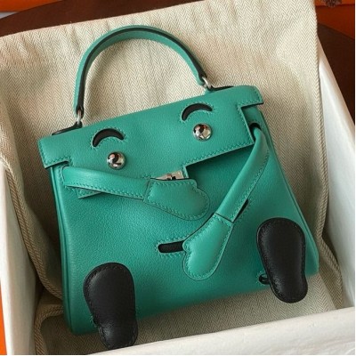 Hermes Kelly Doll Quelle Idole Bag in Vert Verone Swift Calfskin