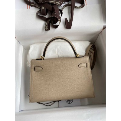 Hermes Kelly Mini II Sellier Handmade Bag In Trench Epsom Calfskin