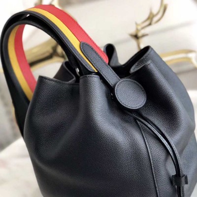 Hermes Licol 17cm Bag In Black Evercolor Calfskin