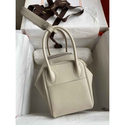 Hermes Lindy 26 Handmade Bag in Beton Swift Calfskin