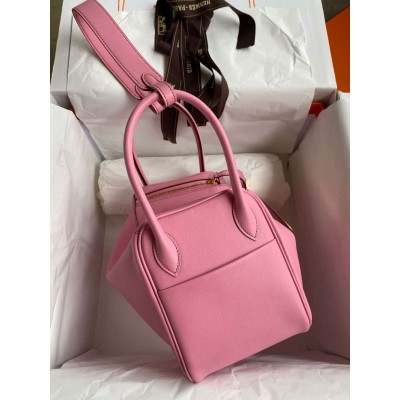 Hermes Lindy 26 Handmade Bag In Rose Confetti Swift Calfskin