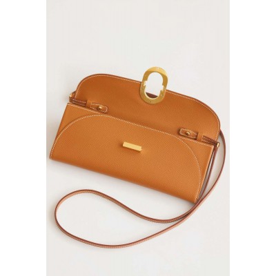 Hermes Maillon To Go Wallet in Gold Epsom Calfskin