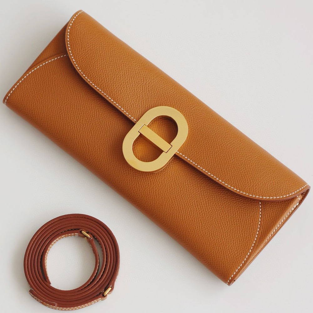 Hermes Maillon To Go Wallet in Gold Epsom Calfskin