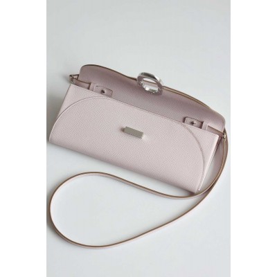 Hermes Maillon To Go Wallet in Mauve Pale Epsom Calfskin