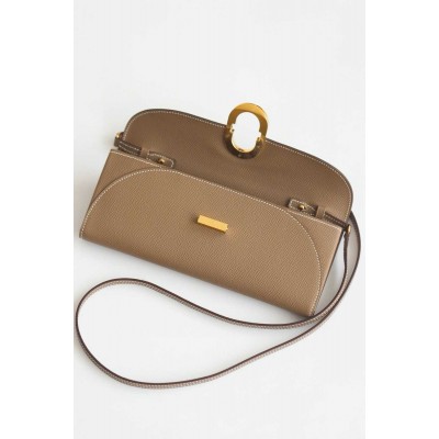 Hermes Maillon To Go Wallet in Taupe Epsom Calfskin