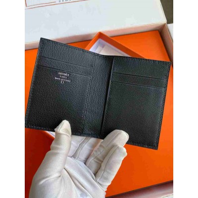 Hermes MC2 Euclide Card Holder in Black Shiny Alligator Leather