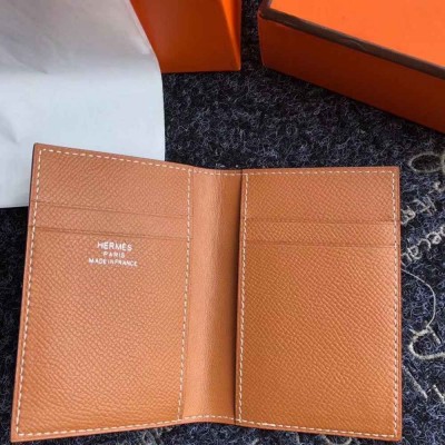 Hermes MC2 Euclide Card Holder In Gold Epsom Leather