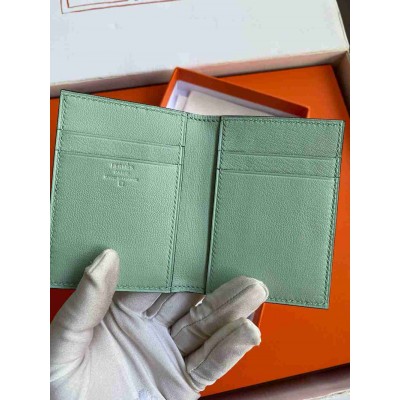 Hermes MC2 Euclide Card Holder in Vert De Matte Alligator Leather