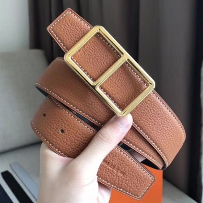 Hermes Officier Belt Buckle & Brown 38MM Strap