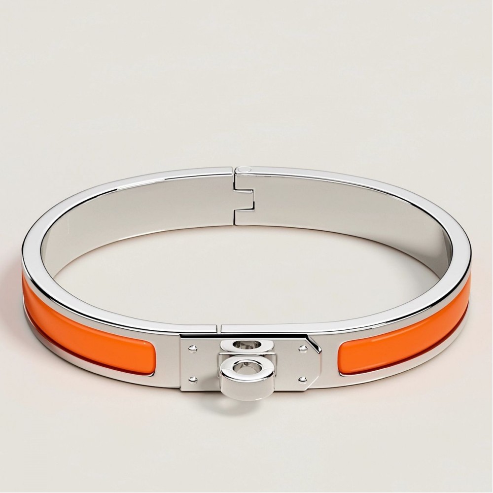 Hermes Orange Mini Clic Kelly Bracelet