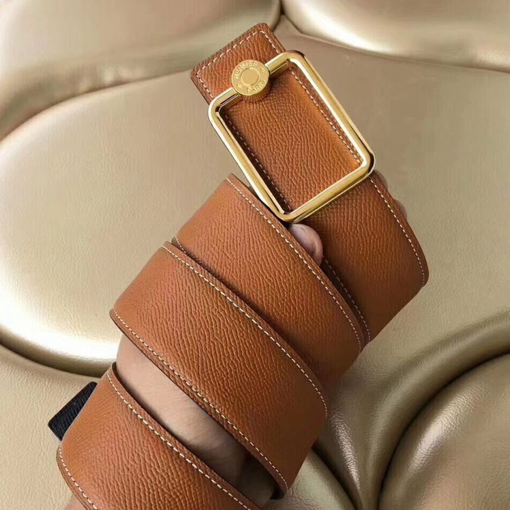 Hermes Oscar Buckle 40 MM Belt Brown Reversible Leather