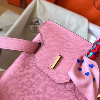 Hermes Birkin 30 Handmade Bag In Pink Epsom Leather