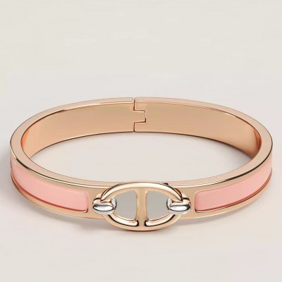 Hermes Pink Mini Clic Chaine d Ancre Bracelet