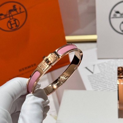 Hermes Pink Mini Clic Kelly Bracelet