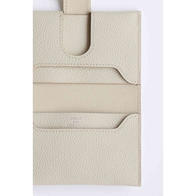 Hermes R.M.S Card Holder in Beton Evergrain Calfskin