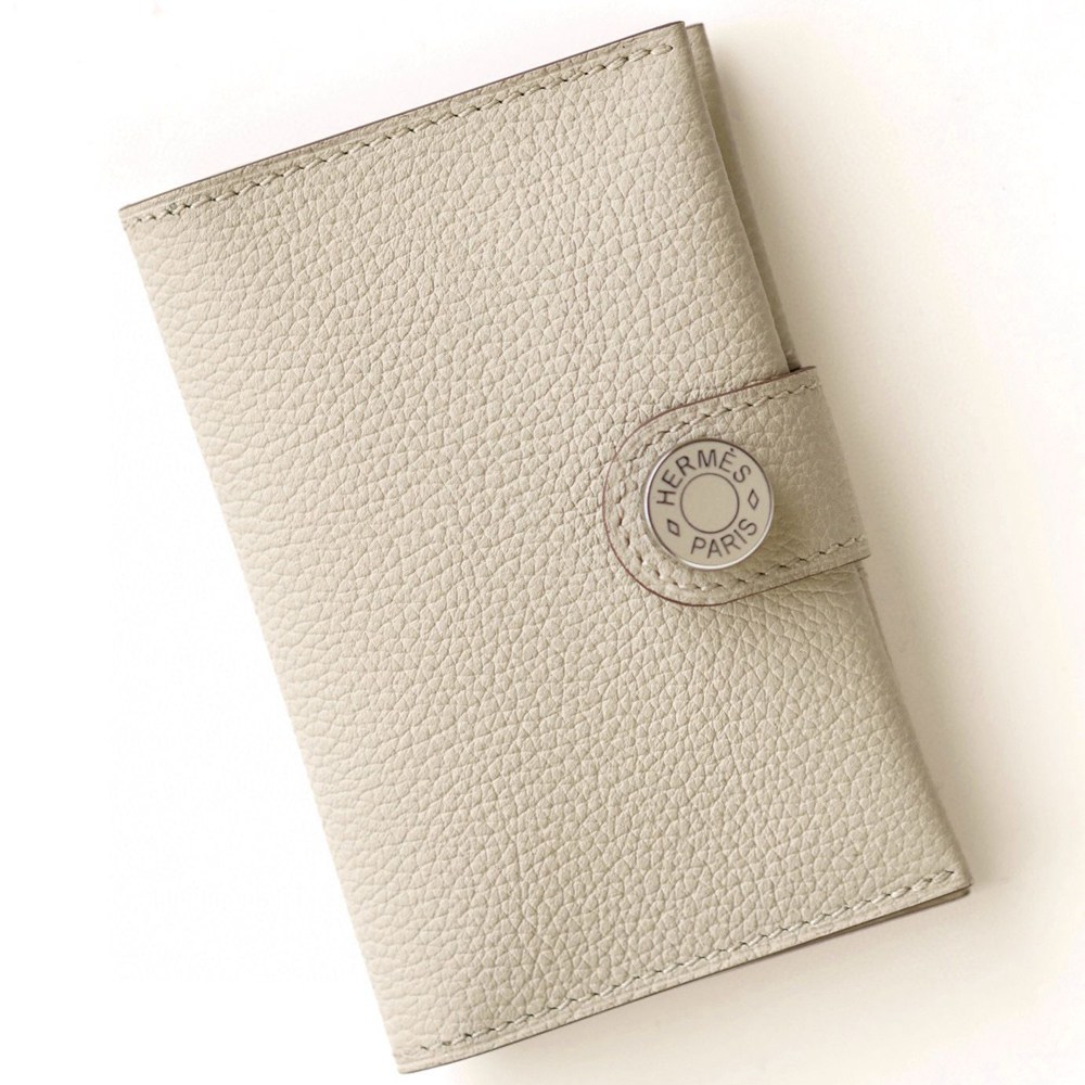 Hermes R.M.S Card Holder in Beton Evergrain Calfskin