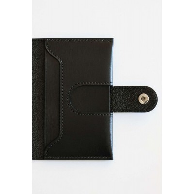 Hermes R.M.S Card Holder in Black Box Calfskin