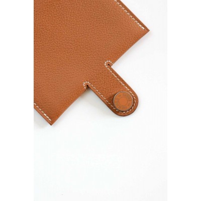 Hermes R.M.S Card Holder in Gold Evergrain Calfskin