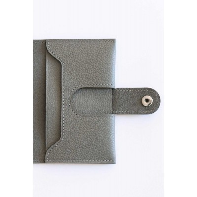 Hermes R.M.S Card Holder in Gris Meyer Evergrain Calfskin