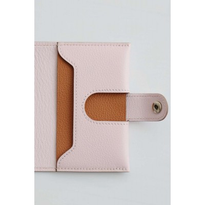 Hermes R.M.S Card Holder in Mauve Pale Evergrain Calfskin