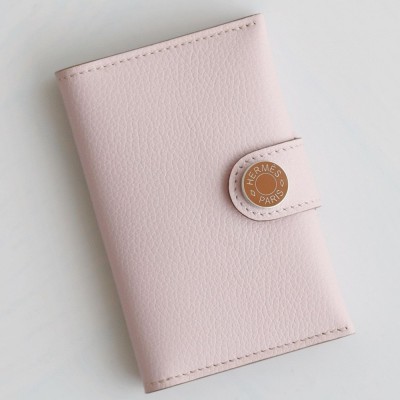 Hermes R.M.S Card Holder in Mauve Pale Evergrain Calfskin