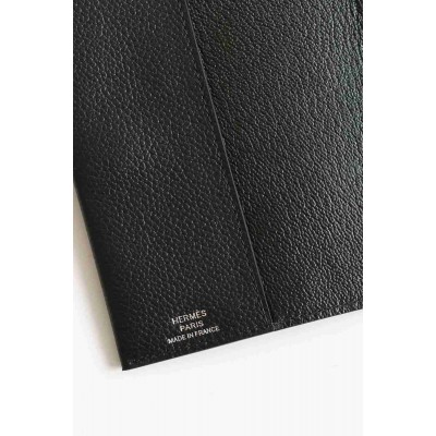 Hermes R.M.S Passport Holder in Black Evercolor Calfskin