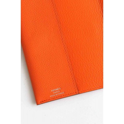 Hermes R.M.S Passport Holder in Orange Evercolor Calfskin