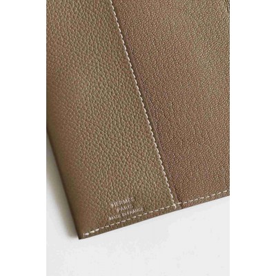 Hermes R.M.S Passport Holder in Taupe Evercolor Calfskin