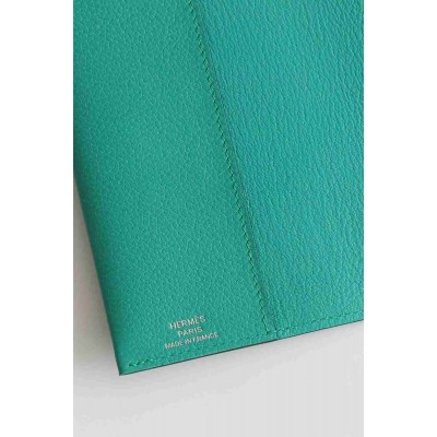 Hermes R.M.S Passport Holder in Vert Verone Evercolor Calfskin