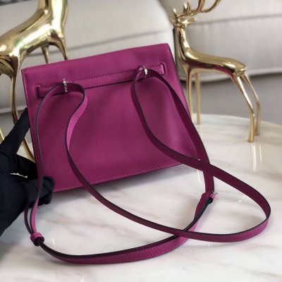 Hermes Kelly Danse Handmade Bag In Rose Purple Swift Leather