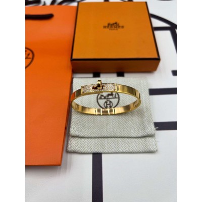 Hermes Small Kelly Bracelet with Diamonds