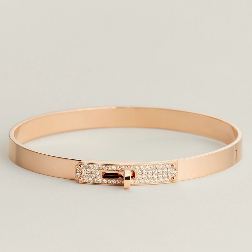 Hermes Small Kelly Bracelet with Diamonds