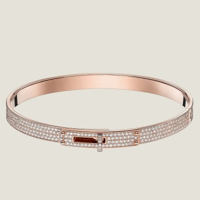 Hermes Small Kelly Bracelet with Full Diamonds