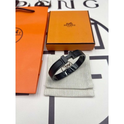 Hermes So Black Enamel Clic HH Bracelet