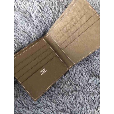 Hermes Taupe MC2 Copernic Compact Wallet