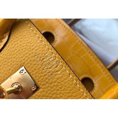 Hermes Touch Birkin 25cm Limited Edition Yellow Bag