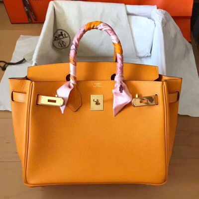 Hermes Birkin 30 Handmade Bag In Yellow Epsom Leather