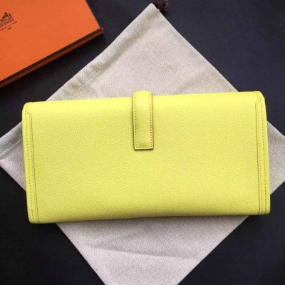 Hermes Jige Elan 29 Clutch Bag In Yellow Epsom Calfskin