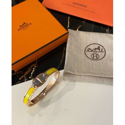 Hermes Yellow Mini Clic Chaine d Ancre Bracelet